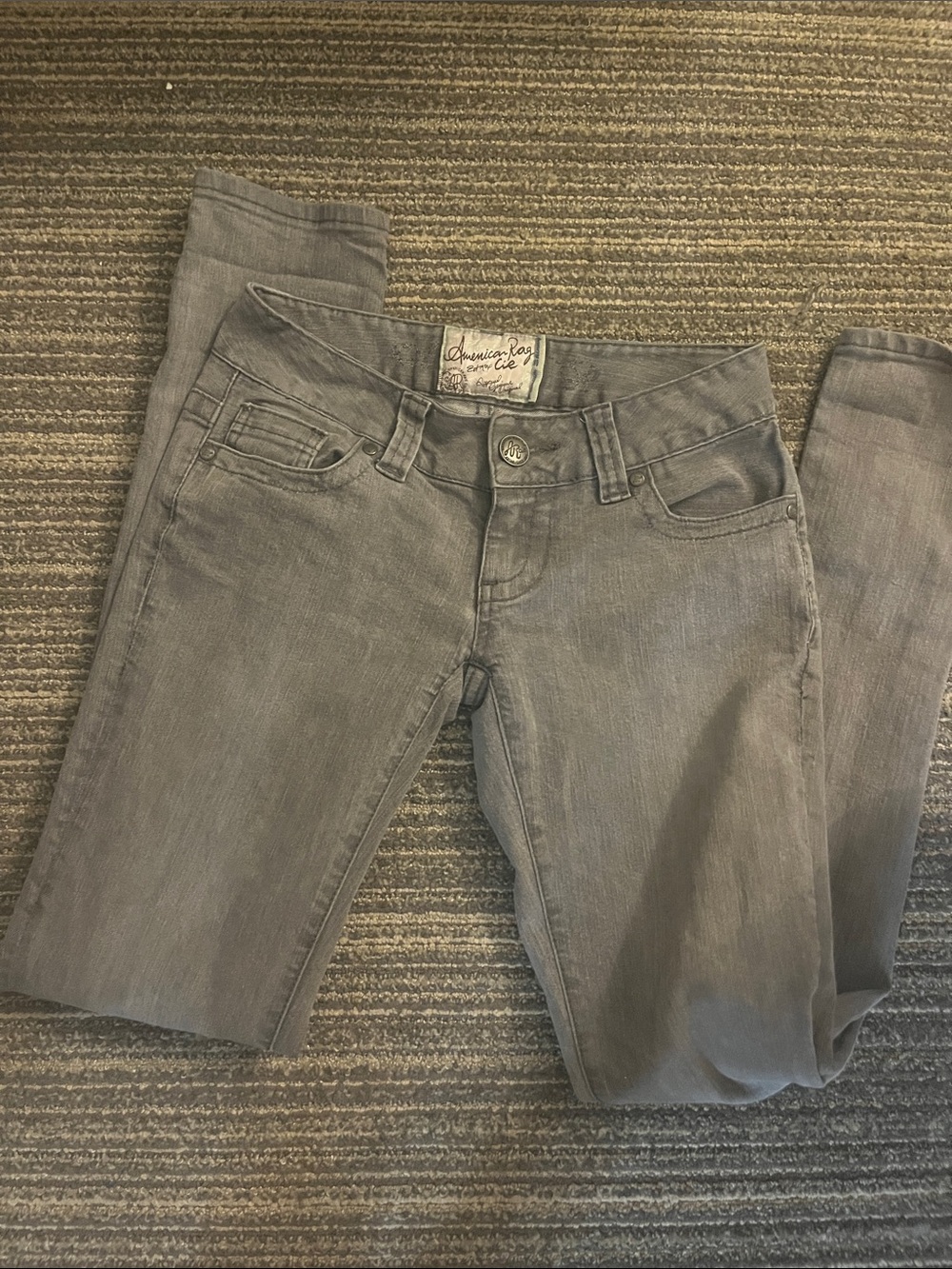 American Rag Women's Skinny Jeans in Gray Wash